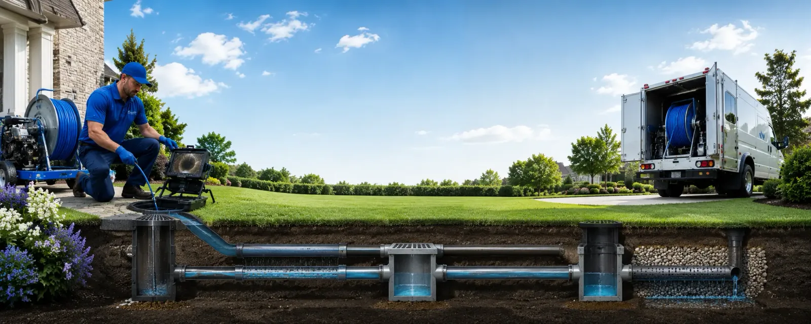 Outdoor drain cleaning information for New Freedom, PA